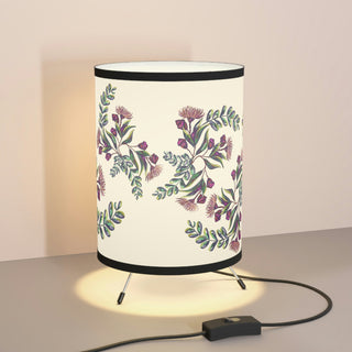 Tripod Lamp with High-Res Printed Shade, US\CA plug - Gumnut Bouquet - Digital Art DeCourcy Design