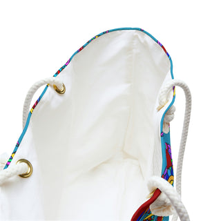 Weekender Bag - Pretty Paws Turquoise - Digital Art DeCourcy Design