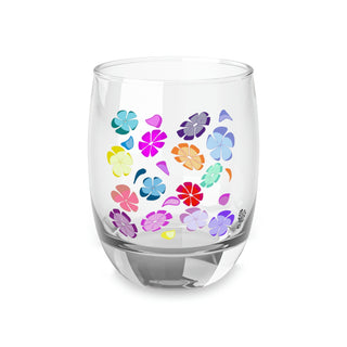 Whiskey Glass - Falling Flowers - Digital Art DeCourcy Design