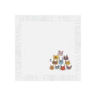 White Coined Napkin Packs 50/100 - Kooky Kats Pyramid - Digital Art DeCourcy Design