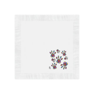 White Coined Napkin Packs 50/100 - Pretty Paws White - Digital Art DeCourcy Design