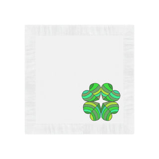 White Coined Napkins Packs 50/100 - St Patrick's Clover - Digital Art DeCourcy Design