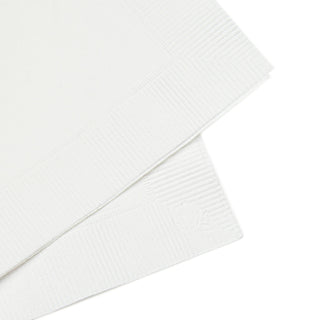 White Coined Napkins Packs 50/100 - St Patricks Shamrock - Digital Art DeCourcy Design
