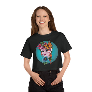 Champion Women's Heritage Cropped T-Shirt - Monarch Girl - Digital Art