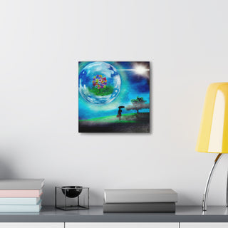 Canvas - Gallery Wrap - Blue Universe - Digital Painting