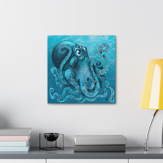 Canvas - Gallery Wrap - Octopus Blues - Digital Painting